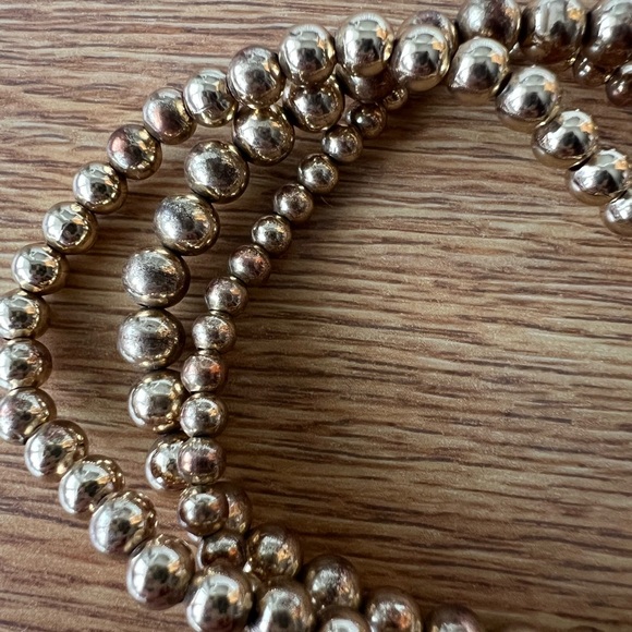 Gold beaded bracelets - Picture 3 of 3